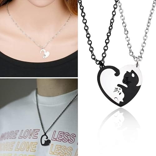 Collar Gatos Enamorados Yin Yang Pareja